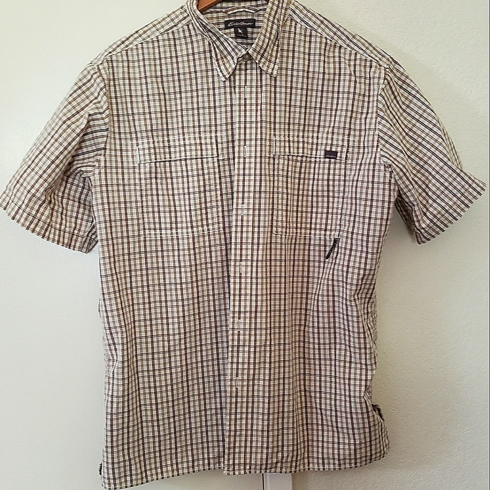 Mens L Eddie Bauer Classic Fit Button Down